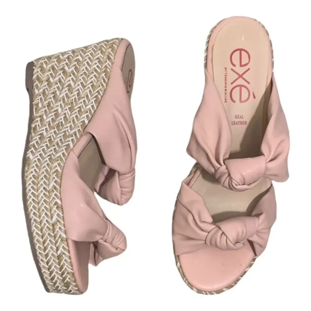 EXE' Valeria 905 Wedges Pink Leather sz‎ 38